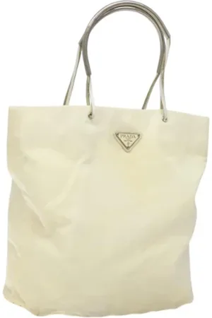 Prada Pre-owned, Kobieta, Beżowy, ONE SIZE, Nylon, Pre-owned Nylon handbags