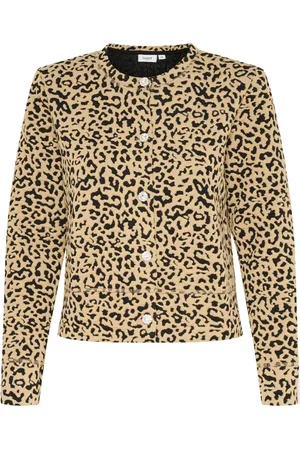 Saint Tropez Swetry, Kobieta, Beżowy, XL, Glimmer Cardigan Sweatshirt Cartouche