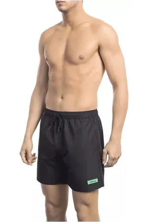 Bikkembergs Stroje kąpielowe, Mężczyzna, Czarny, M, Poliester, Eleganckie Czarne Szorty Kąpielowe z Logo