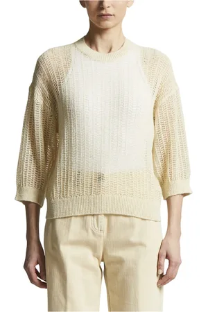 PESERICO SIGN Swetry, Kobieta, Żółty, 3XS, Lekki sweter z alpaki i Lurexu w tricot