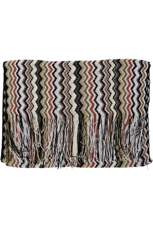 Missoni Akcesoria, Kobieta, Wielobarwność, ONE SIZE, Bawełna, Wielokolorowy Szal Zig Zag Bawełna Wiskoza