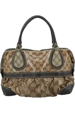 Gucci Pre-owned, Kobieta, Beżowy, ONE SIZE, Skóra, Pre-owned Canvas handbags