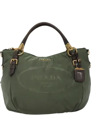Prada Pre-owned, Kobieta, Zielony, ONE SIZE, Nylon, Pre-owned Nylon handbags