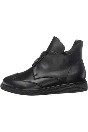 CESARE GASPARI Buty, Kobieta, Czarny, 36 EU, Skóra, Nowoczesne Slip-On Buty na Kostkę - Czarne