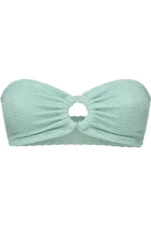 MC2 SAINT BARTH Stroje kąpielowe, Kobieta, Zielony, M, Szałwia Zielony Bandeau Top z Pierścieniem