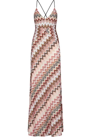 Missoni Sukienki, Kobieta, Wielobarwność, S, Wielokolorowa Sukienka z Patchworkiem i Wzorem Zigzag