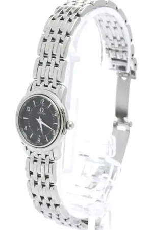 Omega Pre-owned, Kobieta, Czarny, ONE SIZE, Pre-owned Stainless Steel watches