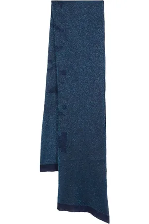Missoni Akcesoria, Kobieta, Niebieski, ONE SIZE, Niebieski Szal - 190cm x 55cm