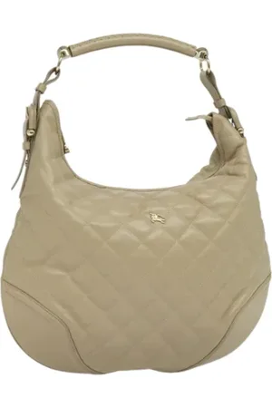 Burberry Pre-owned, Kobieta, Beżowy, ONE SIZE, Skóra, Pre-owned Skórzane torebki
