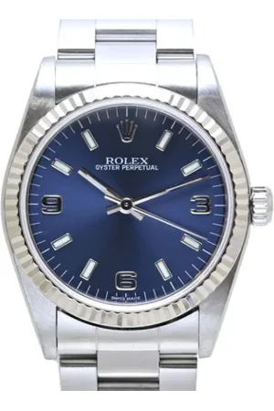 Rolex Pre-owned, unisex, Niebieski, ONE SIZE, Pre-owned Stainless Steel watches