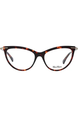 Max Mara Akcesoria, Kobieta, brązowy, ONE SIZE, Brązowe Okulary Optyczne Damskie Cat Eye