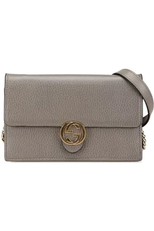 Gucci Pre-owned, Kobieta, Szary, ONE SIZE, Pre-owned Leather gucci-bags