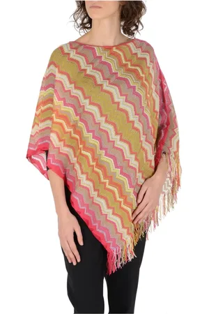 Missoni Kurtki, Kobieta, Wielobarwność, ONE SIZE, Wielokolorowy Płaszcz Wełniany