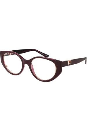 Guess Akcesoria, Kobieta, brązowy, ONE SIZE, Burgundzkie Okulary Kocie Oczy