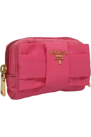 Prada Pre-owned, Kobieta, Różowy, ONE SIZE, Nylon, Pre-owned Nylon pouches