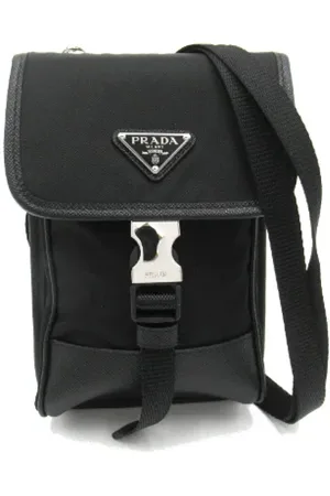 Prada Pre-owned, Mężczyzna, Czarny, ONE SIZE, Skóra, Pre-owned Leather prada-bags