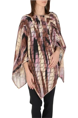 Missoni Kurtki, Kobieta, Wielobarwność, ONE SIZE, Wielokolorowy Płaszcz z Wełny