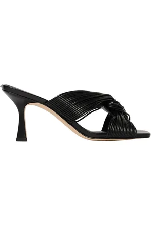 Michael Kors Buty, Kobieta, Czarny, 38 1/2 EU, Czarne sandały na obcasie z paskiem na kostce