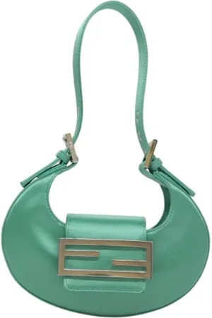 Fendi Pre-owned, Kobieta, Zielony, ONE SIZE, Satyna, Pre-owned Satin handbags