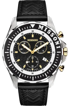 Missoni Akcesoria, Mężczyzna, Czarny, ONE SIZE, Szwajcarski Chronograf Sportowa Elegancja Zegarek