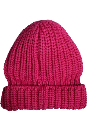 Dolce & Gabbana Akcesoria, Mężczyzna, Różowy, ONE SIZE, Luksusowy Wełniany Zimowy Beanie Hat