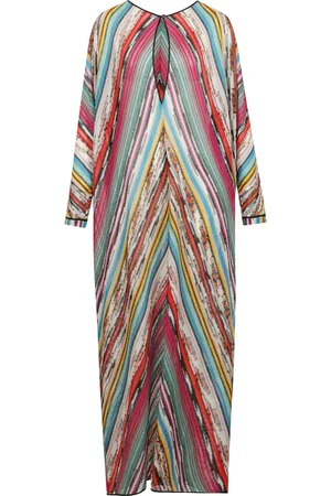 Missoni Sukienki, Kobieta, Wielobarwność, S, Sukienka Kaftan Zig Zag