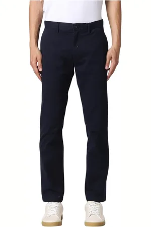 Tommy Hilfiger Spodnie, Mężczyzna, Niebieski, W36, Niebieskie Spodnie Chino Straight Leg