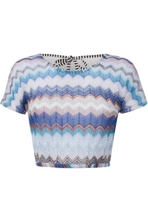 Missoni Koszulki, Kobieta, Wielobarwność, M, Top z Otwartym Plecami z Haftem