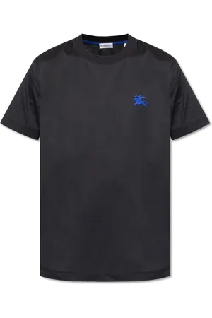 Burberry Koszulki, Mężczyzna, Niebieski, S, Bawełna, T-shirt z wyszytym logo