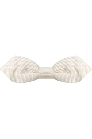 Dolce & Gabbana Akcesoria, Mężczyzna, Beżowy, ONE SIZE, Jedwabny Iwory Krawat Motylkowy Stylowy