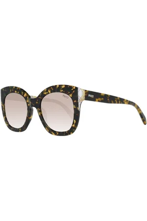 Emilio Pucci Akcesoria, Kobieta, Wielobarwność, ONE SIZE, Wielokolorowe Kwadratowe Okulary Przeciwsłoneczne Damskie