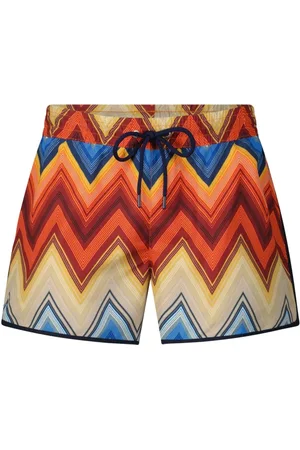 Missoni Stroje kąpielowe, Mężczyzna, Wielobarwność, M, Szorty Kąpielowe w Deseniu Chevron