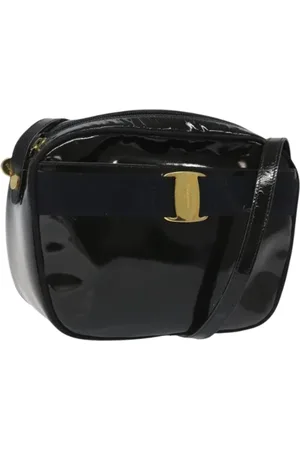 Salvatore Ferragamo Pre-owned, Kobieta, Czarny, ONE SIZE, Skóra, Pre-owned skórzane torby na ramię