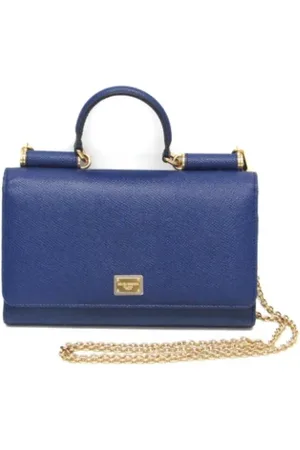 Dolce & Gabbana Pre-owned, Kobieta, Niebieski, ONE SIZE, Pre-owned Skórzane torebki