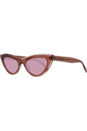 Emilio Pucci Akcesoria, Kobieta, brązowy, ONE SIZE, Brązowe Okulary Przeciwsłoneczne Damskie Styl Cat Eye