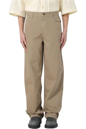 Burberry Spodnie, Mężczyzna, Beżowy, M, Eleganckie Spodnie Casual z Prostą Nogawką