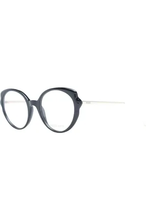 Emilio Pucci Akcesoria, Kobieta, Czarny, ONE SIZE, Czarne Okulary Optyczne Damskie Styl Motyla