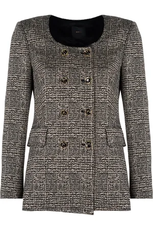 Pinko Kurtki, Kobieta, brązowy, S, Elegancka, haftowana kurtka