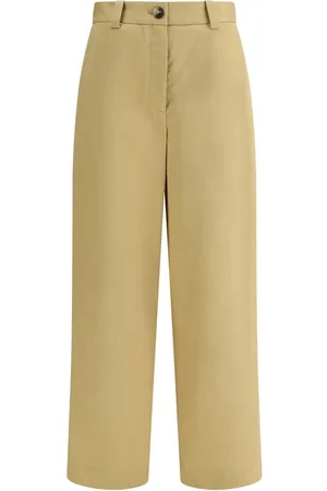 Khaite Spodnie, Kobieta, Beżowy, XS, Nowoczesne Spodnie Wide-Leg