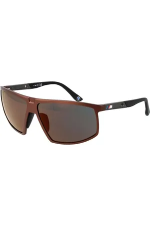 BMW Akcesoria, unisex, brązowy, ONE SIZE, Brązowe Męskie Sportowe Okulary Przeciwsłoneczne Lustrzane Szare
