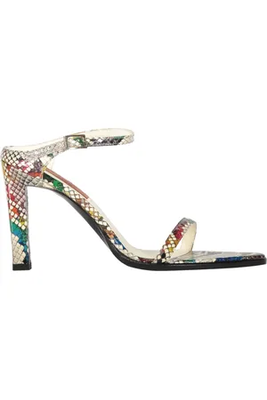 Missoni Buty, Kobieta, Wielobarwność, 37 EU, Skórzane Mules w Wzór Skóry Węża