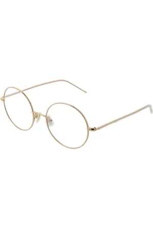 HUGO BOSS Akcesoria, Kobieta, Żółty, ONE SIZE, Złote Okulary Optyczne Dla Kobiet Styl Okrągły