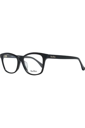 Max Mara Akcesoria, Kobieta, Czarny, ONE SIZE, Czarne Okulary Optyczne Damskie Styl Prostokątny