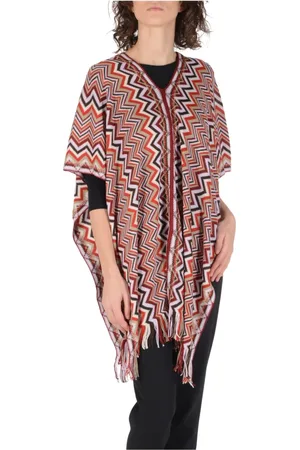 Missoni Kurtki, Kobieta, Wielobarwność, ONE SIZE, Wielokolorowy Sweter Ponczo