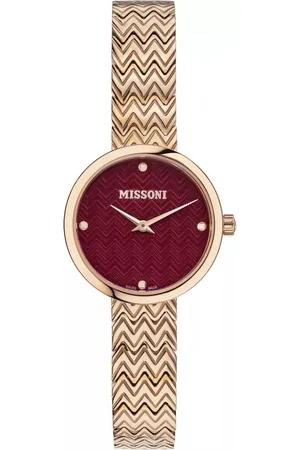 Missoni Akcesoria, Kobieta, Żółty, ONE SIZE, Zigzag Rose Gold Bracelet Watch