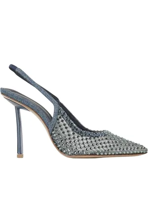 LE SILLA Buty, Kobieta, Niebieski, 40 EU, Niebieskie Ozdobione Obcasy Sandały