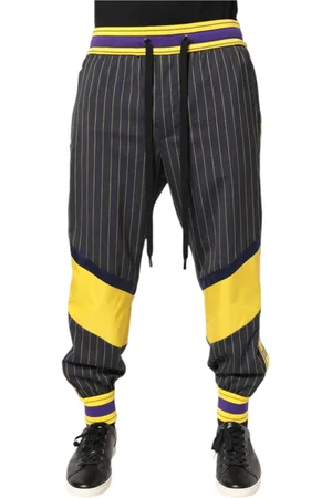 Dolce & Gabbana Spodnie, Mężczyzna, Wielobarwność, L, Wielokolorowe Bawełniane Spodnie Jogger Męskie