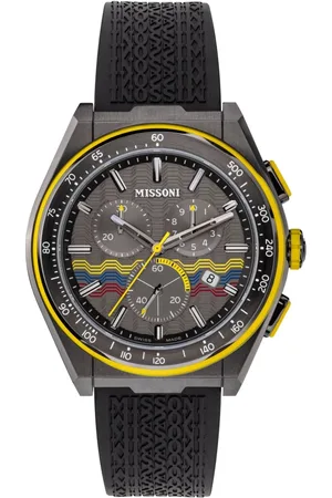 Missoni Akcesoria, Mężczyzna, Czarny, ONE SIZE, Chronograf Zegarek Szwajcarski Stylowy Funkcjonalny