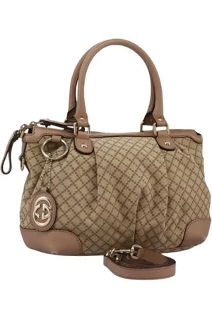 Gucci Pre-owned, Kobieta, Beżowy, ONE SIZE, Pre-owned Canvas handbags