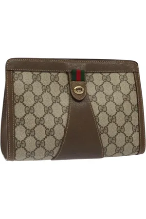 Gucci Pre-owned, Kobieta, Beżowy, ONE SIZE, Pre-owned Canvas clutches